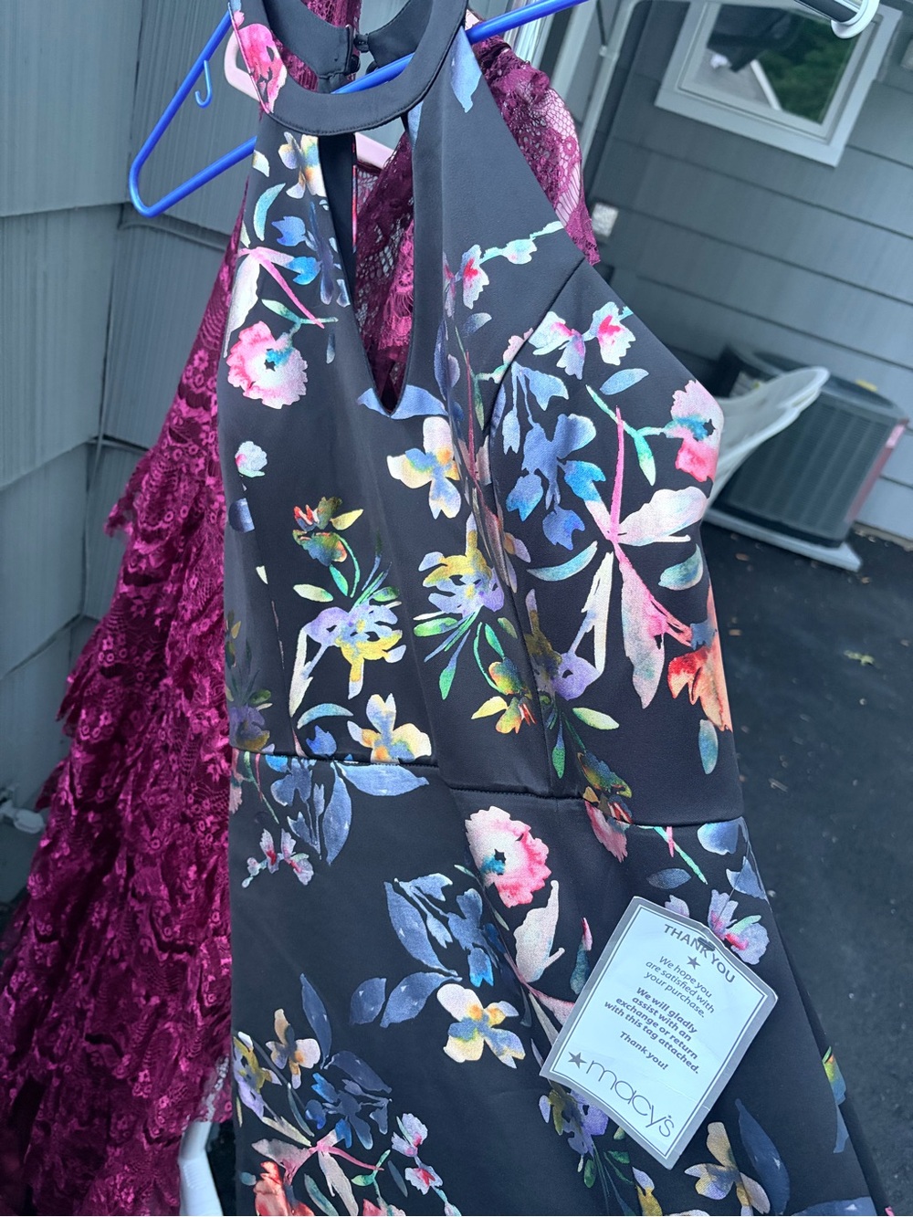 Lulu's Black Floral Halter Dress - Multi